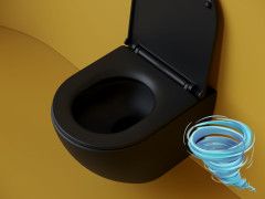 Унитаз подвесной безободковый, смыв торнадо Ceramicanova Metropol Rimless CN4002TMB с сиденьем быстросъемным Soft Close (микролифт)