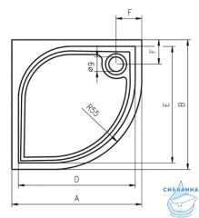 Поддон из искусственного камня Riho Kolping  80х80 DB10