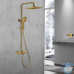 Душевая система Vincea Next 250 1 режим VSFS-1N1TBG (брашированное золото)