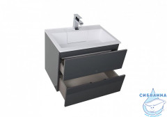 Тумба Aquanet Алвита 70 серый антрацит с раковиной Фортуна 70 184580