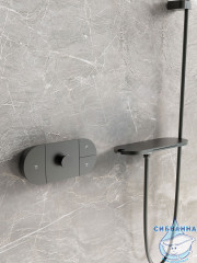 Душевая система Vincea Futura 300 1 режим VSFW-2F12TMB (черный матовый)