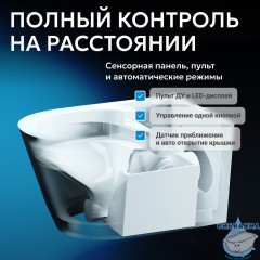 Унитаз подвесной безободковый, импульсный Abber Bequem AC1119S с сиденьем Soft Close (микролифт) (белый матовый)