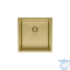Мойка, нерж.сталь, универсального монтажа, матовое золото, 440*440,  Edifice, IDDIS, EDI44B0i77