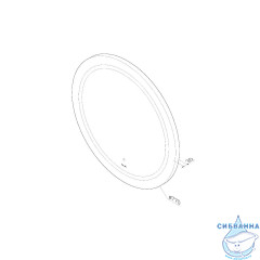 Зеркало AM.PM X-Joy 80 M85AMOX0801WG (с подсветкой)