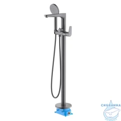 Смеситель для ванны напольный Aquatek Бетта AQ1145BGM (черный хром)