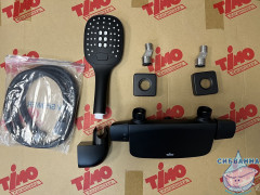 Смеситель для ванны Timo Helmi 4024/03Y с аксессуарами (черный матовый)