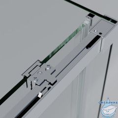 Дверь в нишу Vincea Софт 130 профиль хром, стекло прозрачное VDS-3SO2130CL