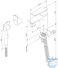 Смеситель Am.Pm Gem F90A03000 с гигиеническим душем (хром)