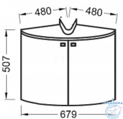 Тумба Jacob Delafon Odeon Up 68 антрацит с раковиной Odeon Up 70