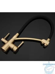 Смеситель кухни Gappo G4398-1 (бронза/черный)