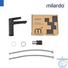 Смеситель для раковины Milardo Поли POLBL00M01 (без донного клапана) (черный матовый)