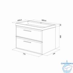 Тумба подвесная, 80 см, белый, Слайд Икс (Slide X), IDDIS, SLX80W0i95 подходит умыв. 4518000i28