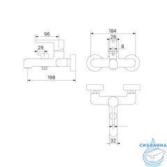 Cмеситель для ванны Iddis Aiger AIGBC00i02WA (хром матовый)