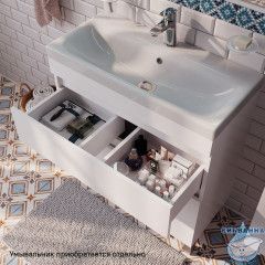 Тумба напольная с ящиками, белая, 80 см, Zodiac, IDDIS, ZOD8CBFi95  подходит ум. 3508000i28