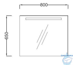 Зеркало Jacob Delafon Line 80 с подстветкой EB1413-NF