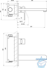 Смеситель для раковины встраиваемый Ravak Chrome X070430 (черный матовый)