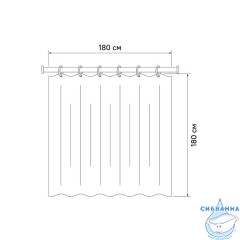 Штора для ванной комнаты, 180*180см, PEVA, P08PV11i11, IDDIS