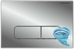 Инсталляция для унитаза Charus CC.300.80.01 с кнопкой смыва Charus Elegia FP.320.21.01 хром глянцевый,  с унитазом LYon 2.0 (с сиденьем Soft Close (микролифт)