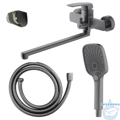 Смеситель для ванны Azario Conda AZ-K1711GR (графит)