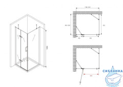 Душевое ограждение ABBER Zart 120x100 профиль хром, стекло прозрачное AG08120-S101 (без поддона)