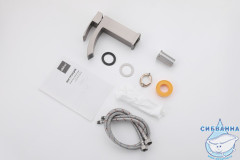 Смеситель для раковины ABBER Wasserfall AF8610SP (без донного клапана) (сатин)