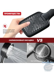 Ручной душ Raglo 3 режима R450.52.06 (черный матовый)