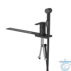 Смеситель с гигиеническим душем Milardo Tidy 001BL00M08 (черный матовый)