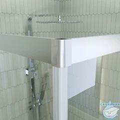 Душевое ограждение Veconi Rovigo 110x90 профиль хром, стекло прозрачное RV10-11090-01-C5 (без поддона)
