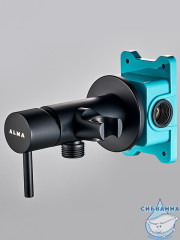 Встраиваемый смеситель с гигиеническим душем ALMAes Benito AL-859-05 (черный матовый)