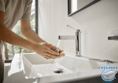  Смеситель для раковины Hansgrohe Finoris 76010000 (с донным клапаном Push-Open) (хром)