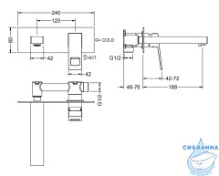 Смеситель для раковины встраиваемый Timo Briana 7171/03SM (черный матовый)