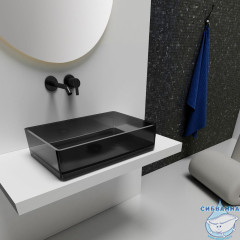 Раковина на столешницу 60 см ABBER Kristall  AT2803Onyx