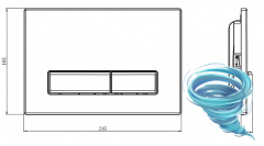 Инсталляция для унитаза Charus CC.300.80.01 с кнопкой смыва Charus Raiden FP.321.WBN.01 белый/хром,  с унитазом LYon 2.0 (с сиденьем Soft Close (микролифт)