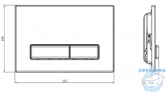 Инсталляция для унитаза Charus CC.300.80.01 с кнопкой смыва Charus Raiden FP.321.WBN.01 белый/хром,  с унитазом LYon 2.0 (с сиденьем Soft Close (микролифт)