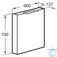 Зеркальный шкаф Roca Oleta 60 L белый глянцевый A857645806