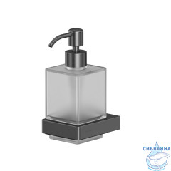 Дозатор для жидкого мыла подвесной WHITECROSS Cubo CU2440GM (оружейная сталь)