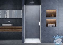 Дверь в нишу Vincea Alpha 65 профиль хром, стекло текстурное VDP-3AL650MT