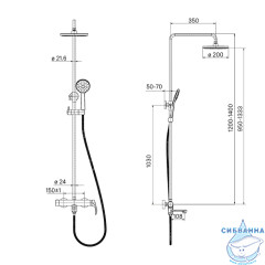 Душевая система Iddis Joker 200 1 режим JOKSB1Fi06 (хром)