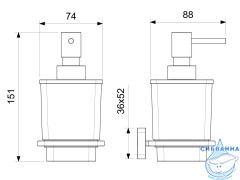 Дозатор для жидкого мыла Aquatek Вега AQ4305CR