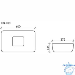  Раковина на столешницу 60 см Ceramicanova Element CN5021
