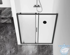 Дверь в нишу Bas Cube WTW-120-C-B профиль черный, стекло прозрачное