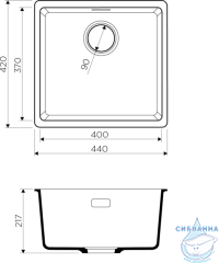 Кухонная мойка Omoikiri Kata-44-U-SA бежевый 4993423