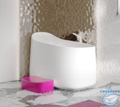 Ванна из искусственного камня Salini Ориенте Офуро 140x80 (материал S-Sense, белый матовый)