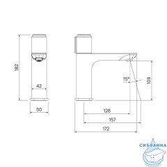 Смеситель для раковины Iddis Slide SLIBLBTi01 (без донного клапана) (черный матовый)