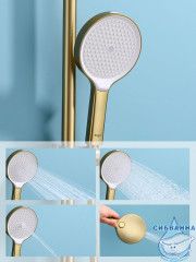 Душевая система Raglo 320 1 режим R07.24.03 (сатин золотой)