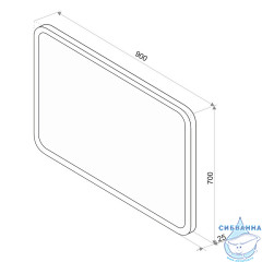 Зеркало Calypso Demure Led 90x70 ЗЛП448