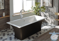 Ванна из искусственного камня Bas Мадрид 170х80 (черный)