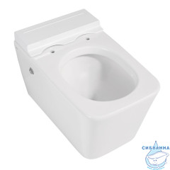 Унитаз подвесной импульсный Abber Rechteck AC1202P с сиденьем Soft Close (микролифт) (белый)