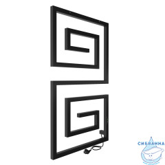 Полотенцесушитель электрический Indigo Lira (с таймером) 60х100 черный муар (с возможностью скрытого подключения, подключение R)