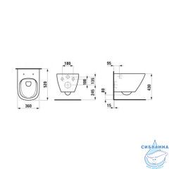 Унитаз подвесной Laufen Lua 8.2008.0.000.000.1 (без сиденья)